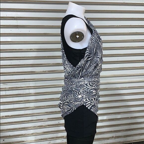 Ark & Co. zip up the side dress or top black lined - Picture 6 of 8